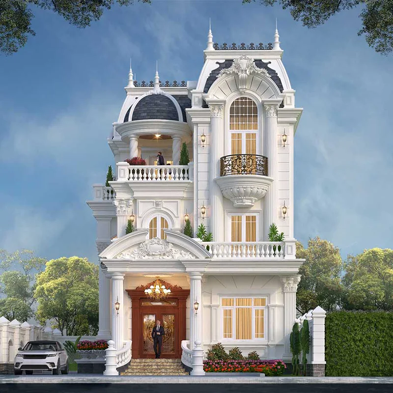 Xây Nhà Trọn Gói Quận 5 1 Mau biet thu 3 tang tan co dien dep 2